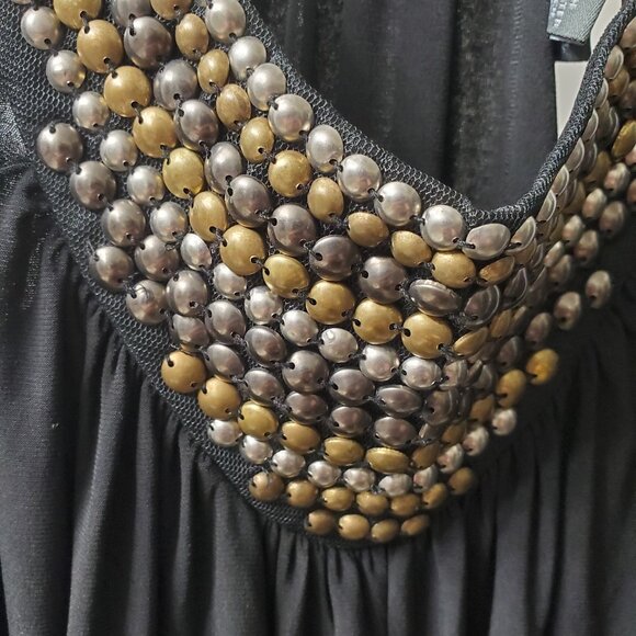 Black Embellished 1X SleevelessTop NWOT - Picture 9 of 13